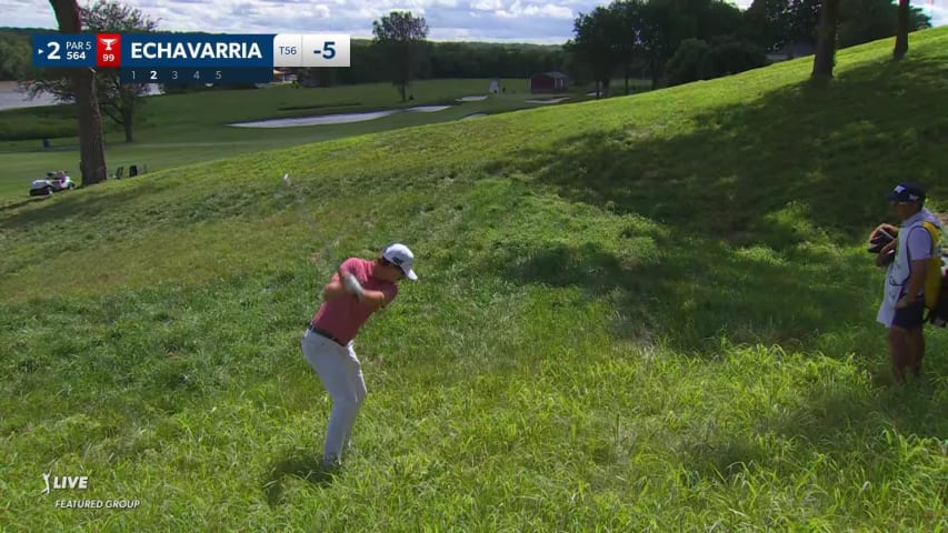 Nico Echavarria rolls in 30-footer for birdie at John Deere