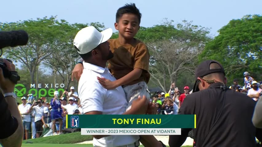 Tony Finau taps in to secure win at the Mexico Open