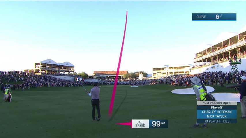 Nick Taylor makes birdie on the first playoff hole at WM Phoenix Open