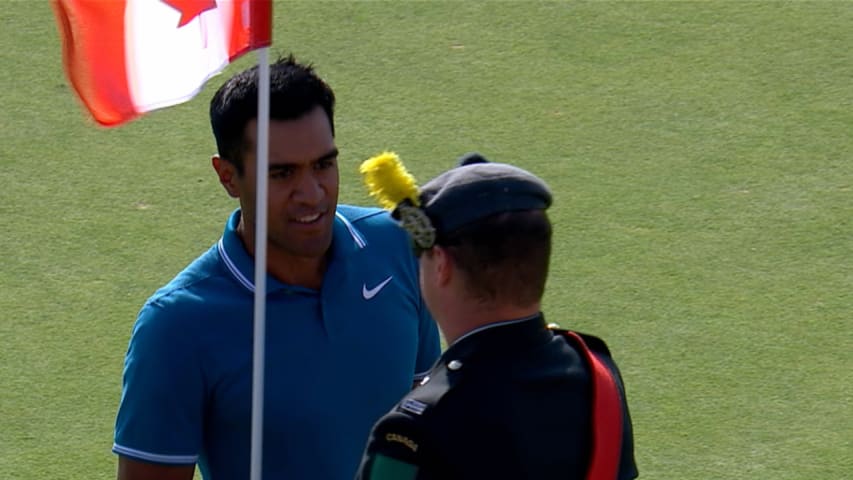 Tony Finau's remarkable eagle on the 72nd hole at RBC Canadian