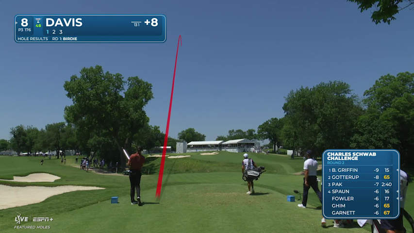 Cam Davis makes birdie on No. 8 at Charles Schwab