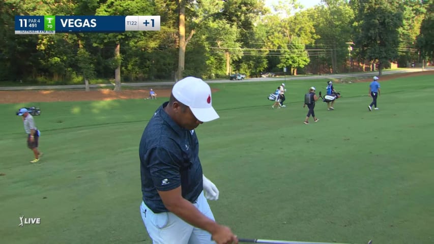 Jhonattan Vegas makes birdie on No. 11 at Wyndham