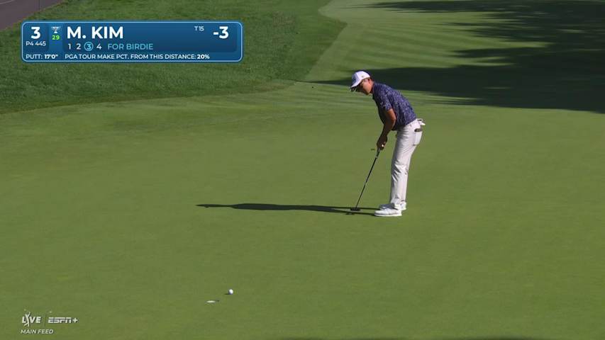 Michael Kim makes birdie on No. 3 at Travelers