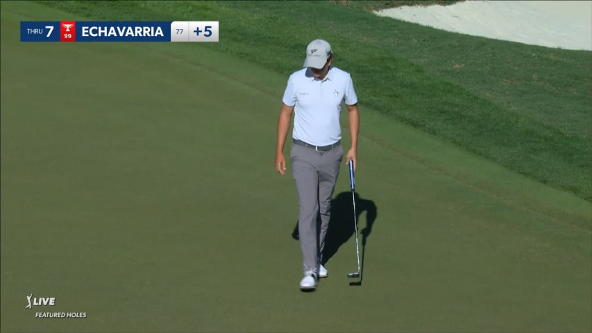 Nico Echavarria sinks a 24-foot birdie putt at Valero