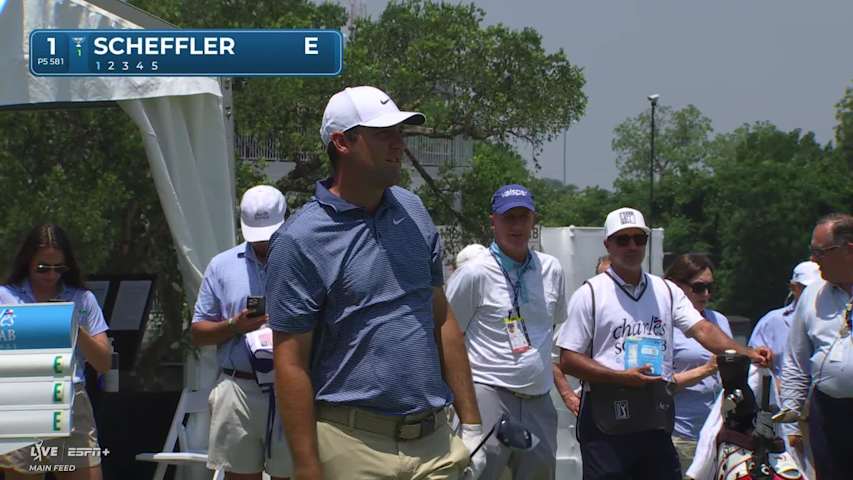 Scottie Scheffler starts his week with eagle via Texas wedge at Charles Schwab