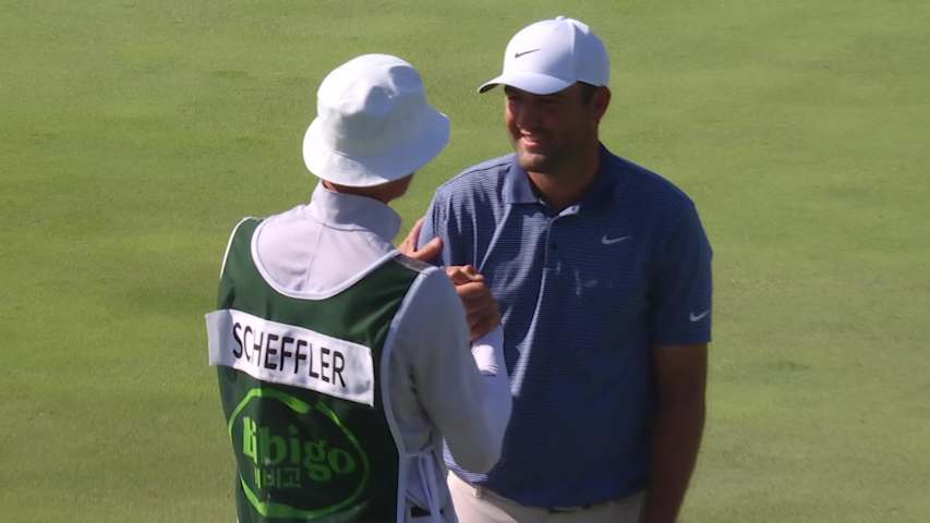 Scottie Scheffler taps in to secure wire-to-wire win at THE CJ CUP