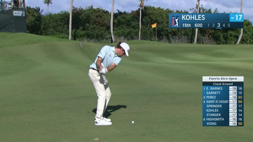 Ben Kohles pitches to set up first birdie of Sunday at Puerto Rico