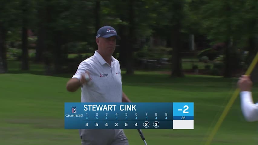 Stewart Cink makes birdie on No. 8 at Tradition