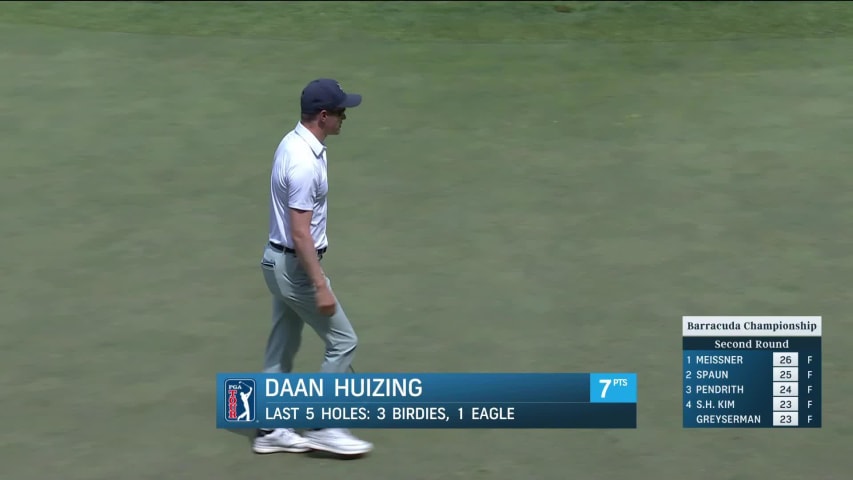 Daan Huizing buries 45-foot eagle putt at Barracuda