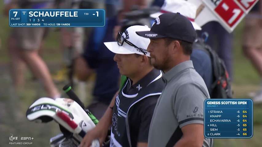Xander Schauffele makes birdie on No. 7 at Genesis Scottish Open
