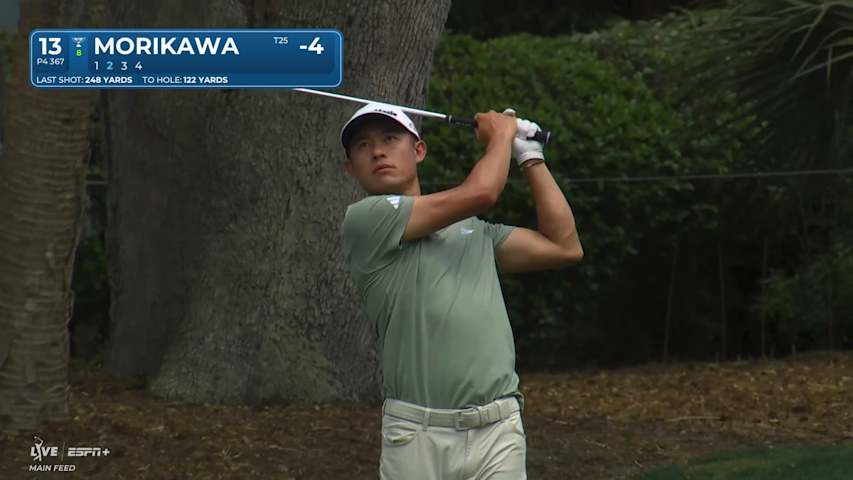Collin Morikawa takes pin straight on, leading to birdie at RBC Heritage