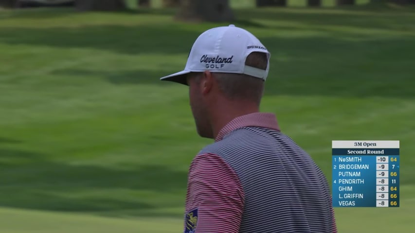 Taylor Pendrith makes birdie on No. 12 at 3M Open