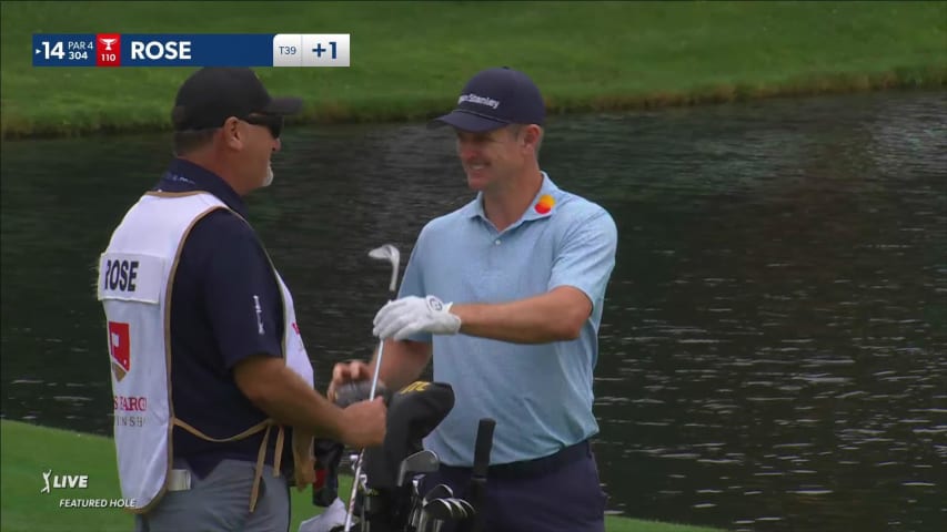 Justin Rose chips it tight to set up birdie at Wells Fargo