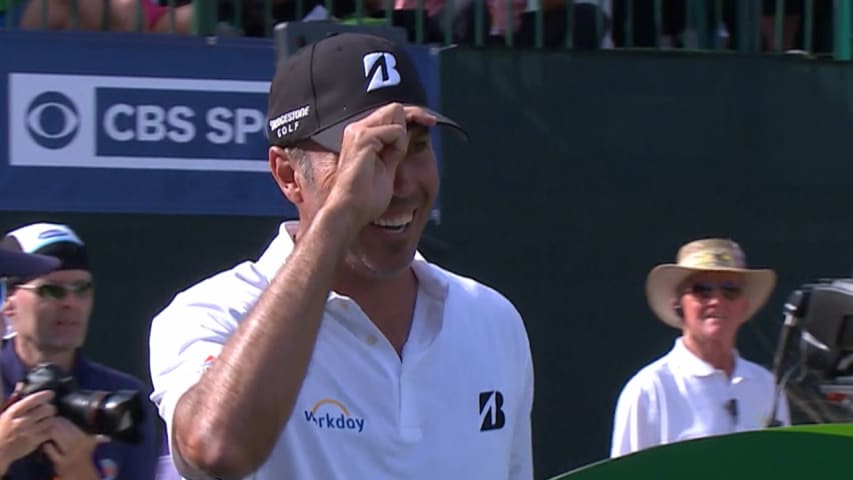 Matt Kuchar comes a foot away from an ace at Waste Management