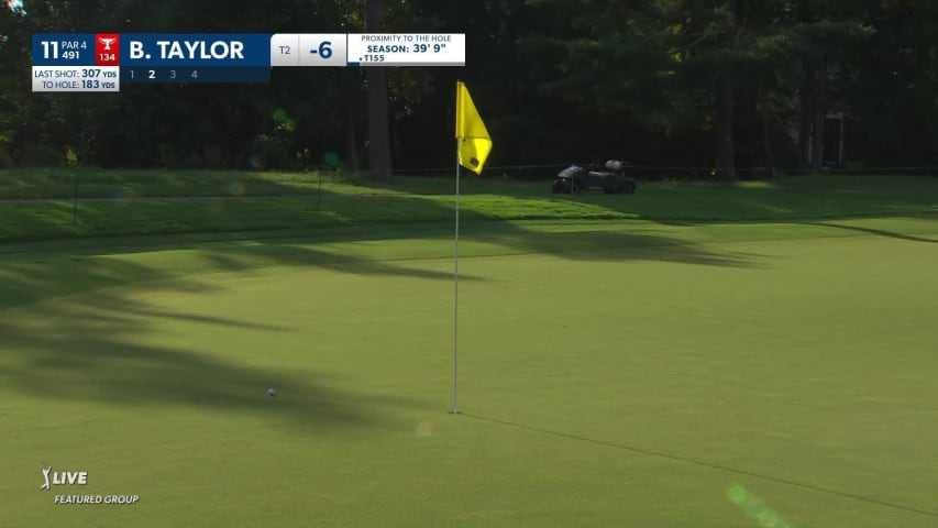 Ben Taylor makes birdie on No. 11 at Wyndham