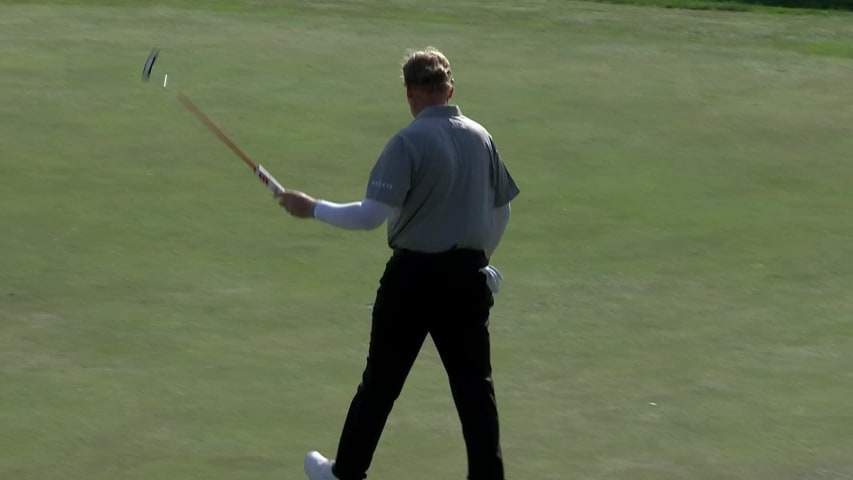 Ernie Els pours in birdie putt at Sanford International