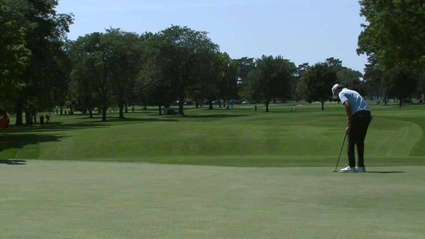 Michael Gligic pours in long birdie putt on No. 15 at Nationwide Children's