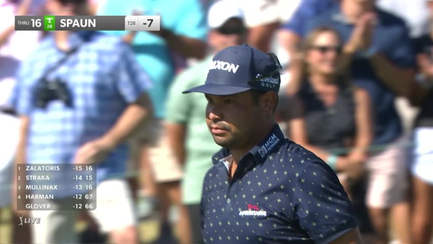 J.J. Spaun makes birdie on No. 16 at FedEx St. Jude Champ