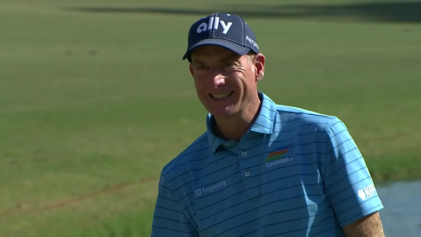 Jim Furyk cozies putt within inches, cards birdie at FURYK & FRIENDS