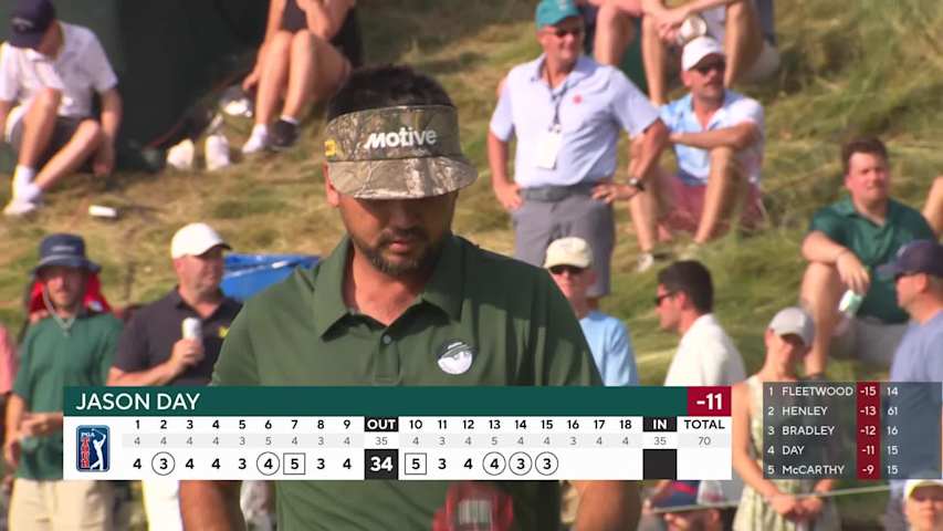 Jason Day makes birdie on No. 15 at Travelers