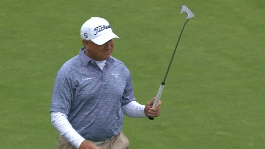 Scott Parel's lengthy birdie putt on No. 17 at Boeing Classic