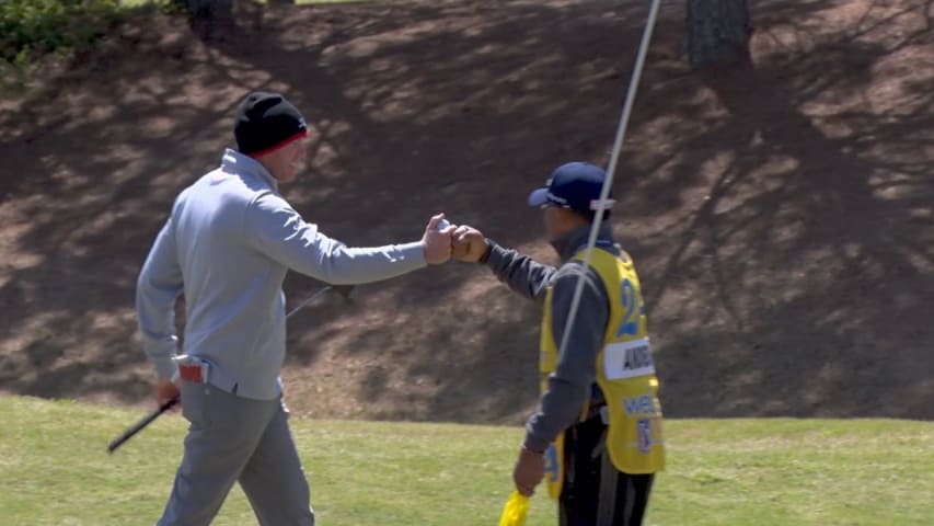 Mark Anderson's long birdie putt for Shot of the Day 