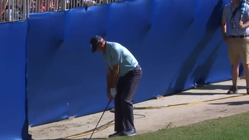 Matt Kuchar’s approach from near hospitality sets up birdie at RBC Heritage