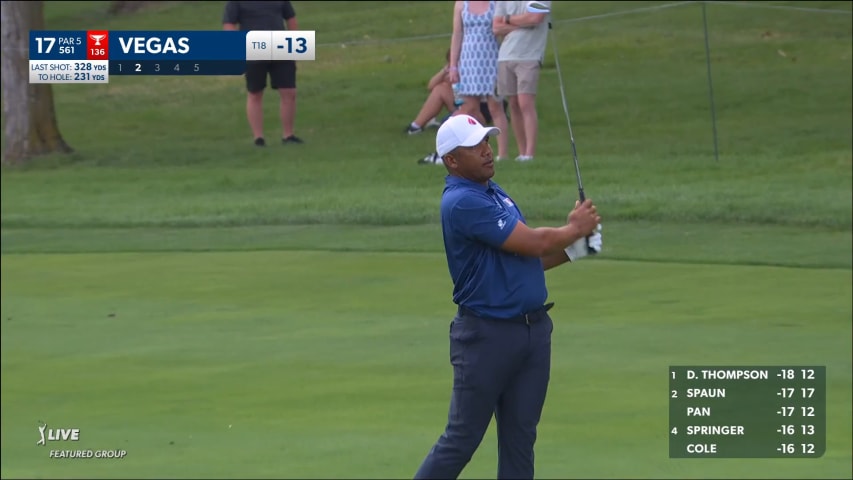 Jhonattan Vegas reaches in two to setup birdie at John Deere