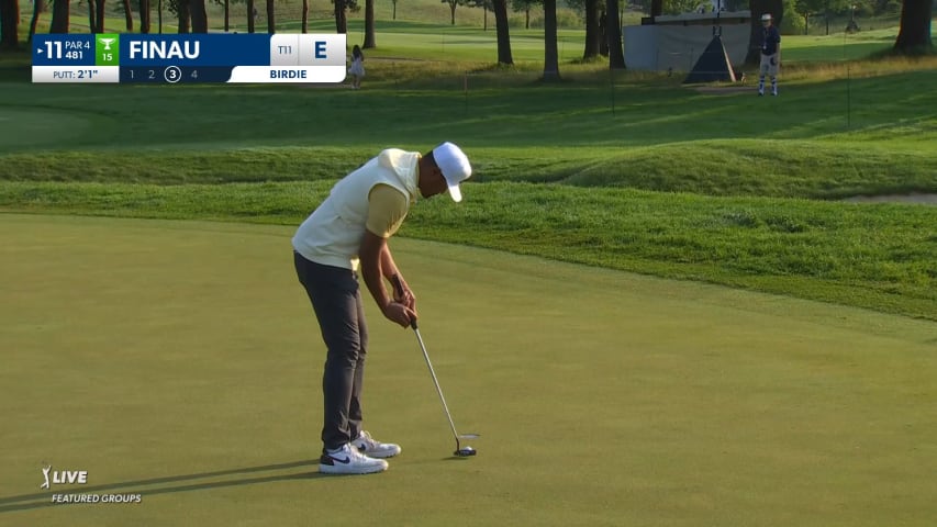 Tony Finau makes short birdie putt at 3M Open