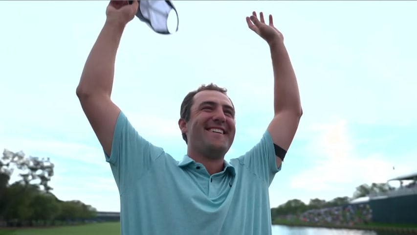 Scottie Scheffler sinks 21-footer to secure win at THE PLAYERS