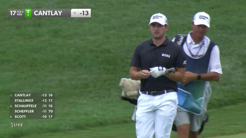 Patrick Cantlay skips wedge to 6 feet and birdies at BMW Championship