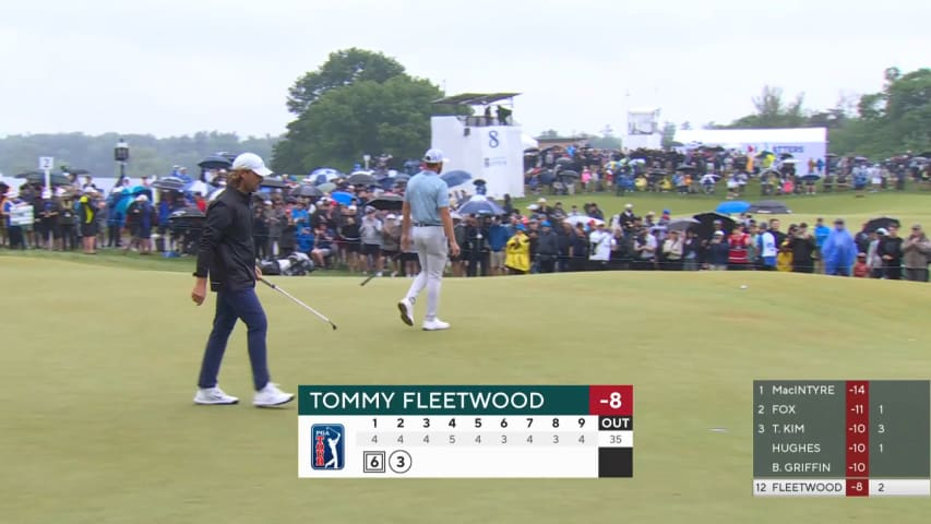 Tommy Fleetwood holes 33-footer for birdie at RBC Canadian