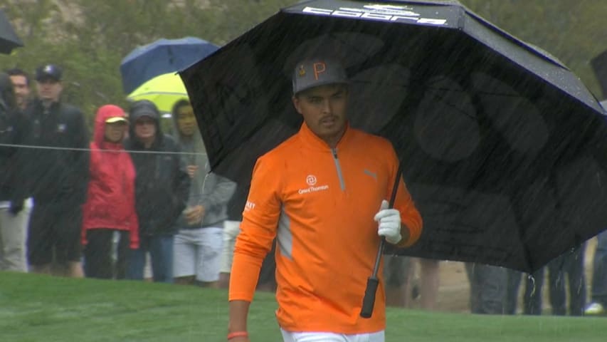 Rickie Fowler cards triple bogey after drop rolls into water at Waste Management