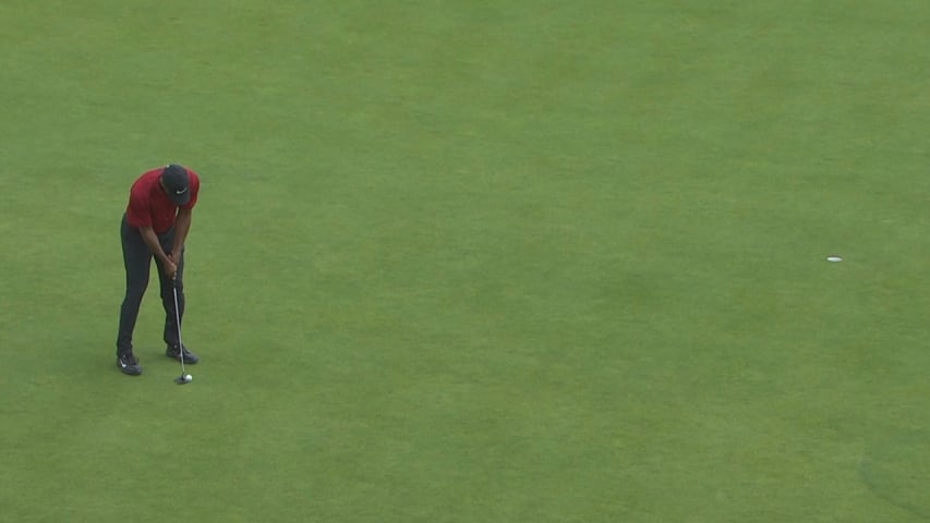 Tiger Woods' clutch birdie putt on No. 4 at The Open