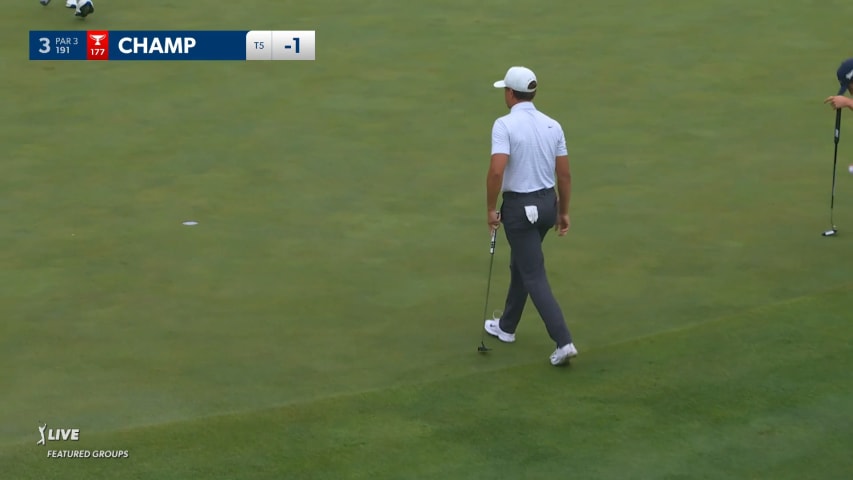 Cameron Champ holes 15-footer from fringe for birdie at John Deere