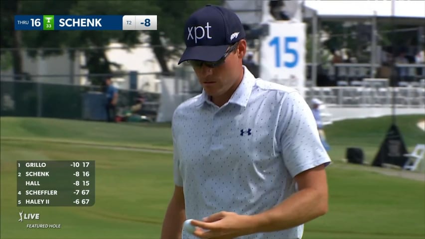 Adam Schenk's tee shot to 8 feet sets up birdie at Charles Schwab