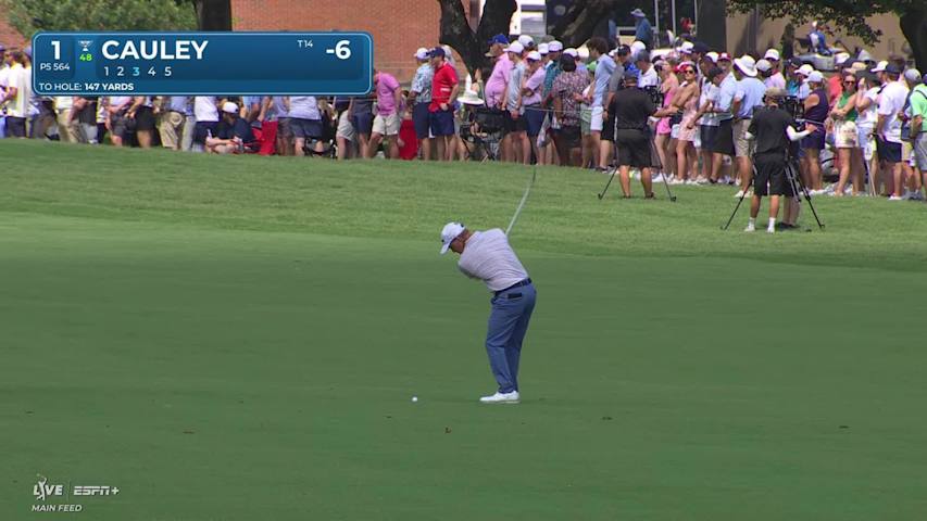 Bud Cauley makes birdie on No. 1 at Charles Schwab