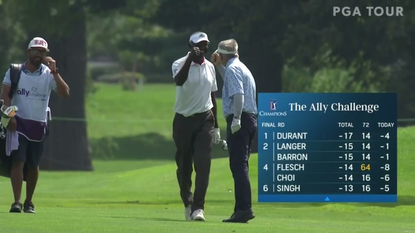 Vijay Singh holes out for albatross at the Ally Challenge 2021