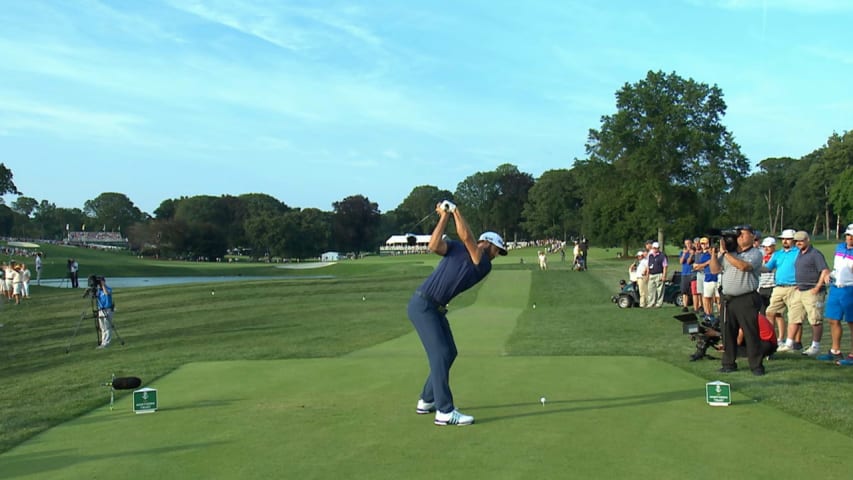 Dustin Johnson's monster drive in sudden death at THE NORTHERN TRUST 