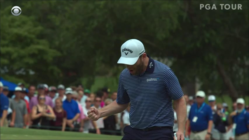 Branden Grace jars 28-footer for birdie on 72nd hole at Wyndham