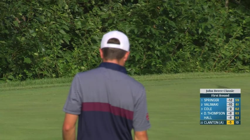 Luke Clanton makes birdie on No. 14 at John Deere