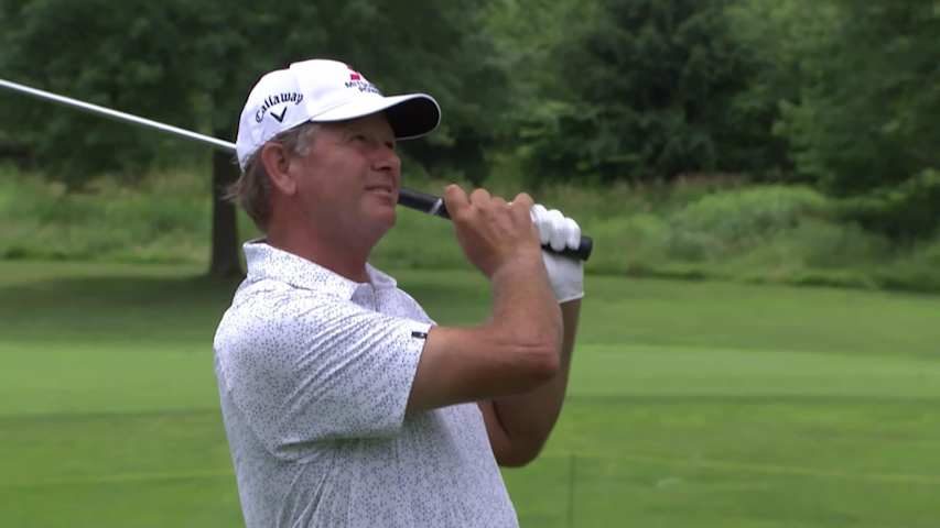 Retief Goosen makes birdie on No. 15 at Kaulig Companies Championship