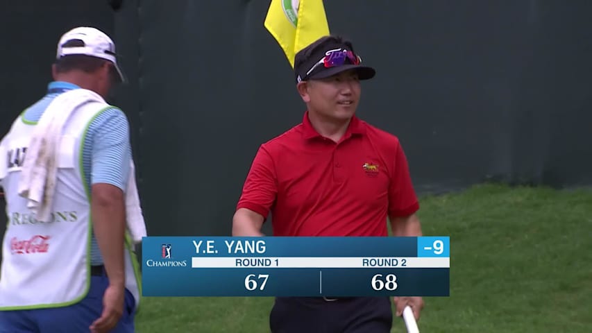 Y.E. Yang makes eagle on No. 18 at Regions Tradition