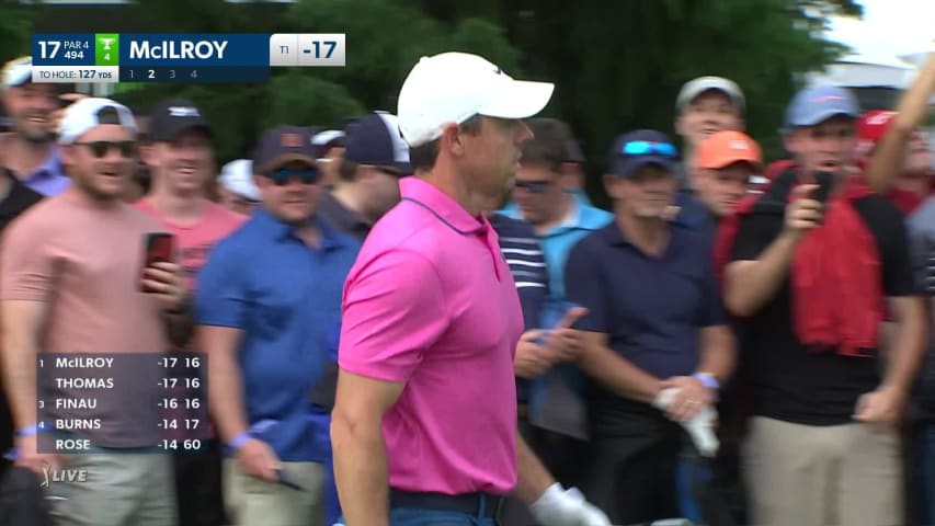 Rory McIlroy skips rough wedge tight for clutch birdie at RBC Canadian