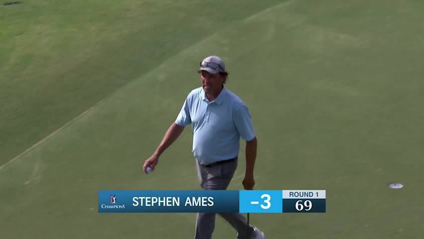 Stephen Ames makes birdie on No. 18 at Regions Tradition