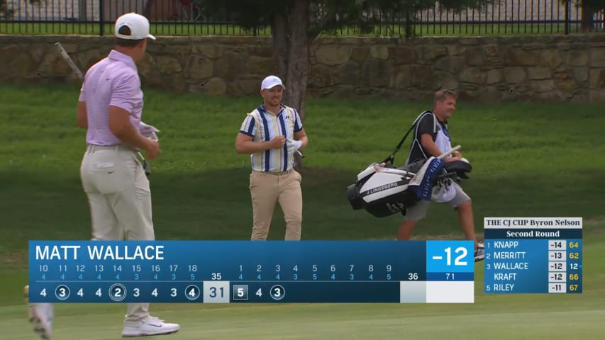 Matt Wallace holes out for birdie at THE CJ CUP