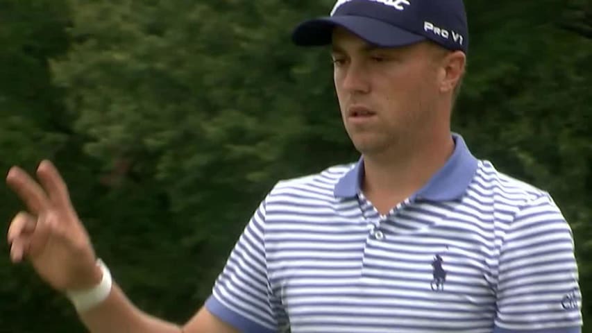 Justin Thomas drains 19-footer for birdie at TOUR Championship