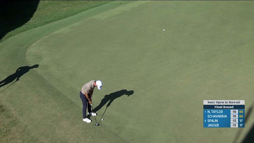 Eric Cole just misses eagle putt on final hole, taps in birdie at Sony Open