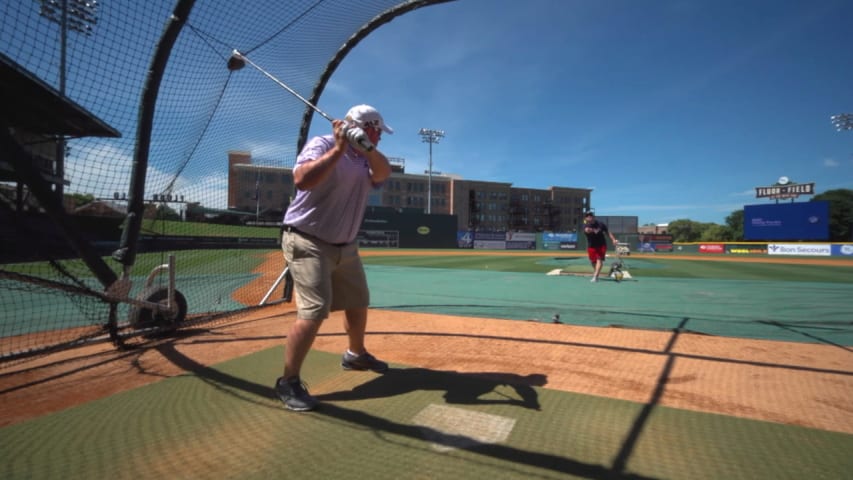 Skills challenge at Greenville Drive baseball park