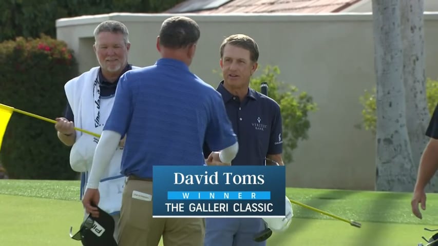 David Toms birdies the last to secure win at Galleri Classic